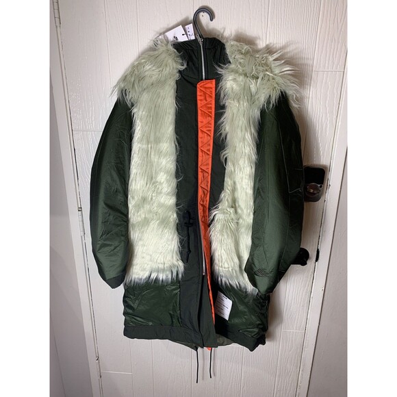 Nike Reversible Therma-Fit Sideline Parka Coat Green Jacket DD6775-355 Men large - Picture 5 of 9